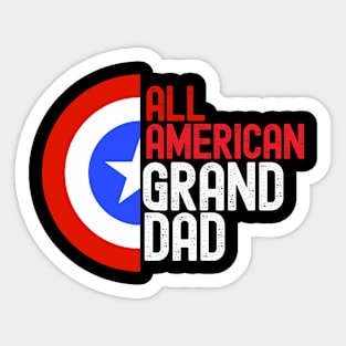 All american shield granddad Sticker